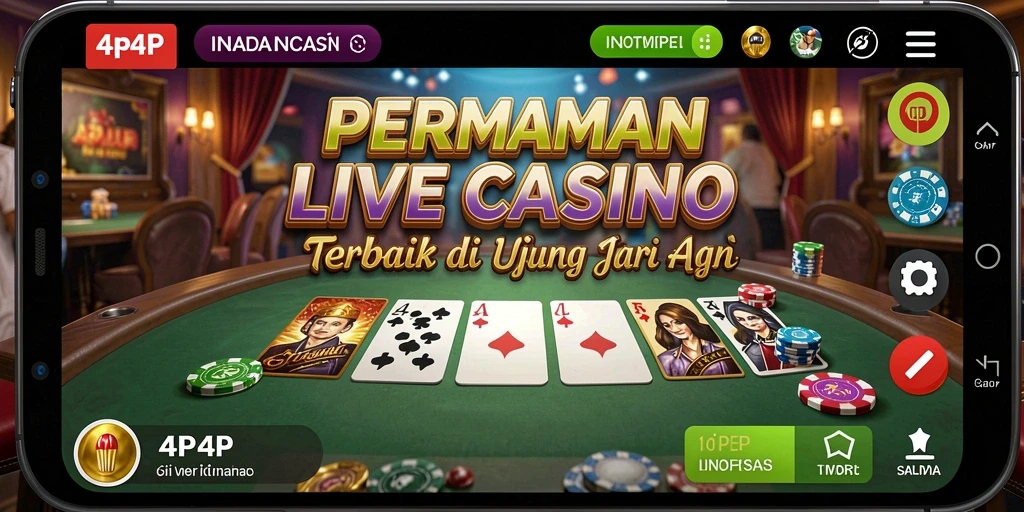 Gameplay seru Live Casino di 4P4P dengan dealer profesional.