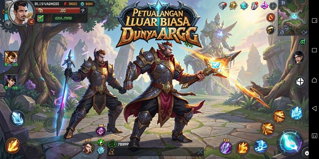 Tampilan gameplay ARPG yang mendebarkan dan grafis menakjubkan.