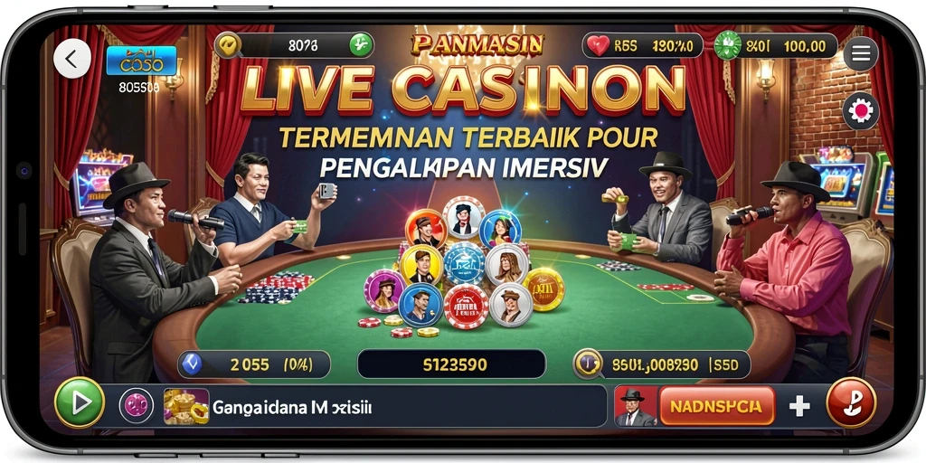 Tampilan menarik dari gameplay Live Casino di 8055.