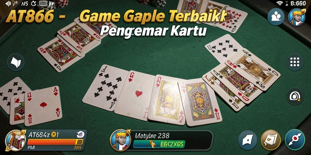 Gameplay AT866 yang seru dan menantang dalam permainan Gaple.