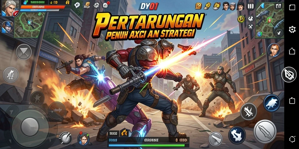 Screenshot utama yang menunjukkan aksi seru di <strong>DY01</strong>.