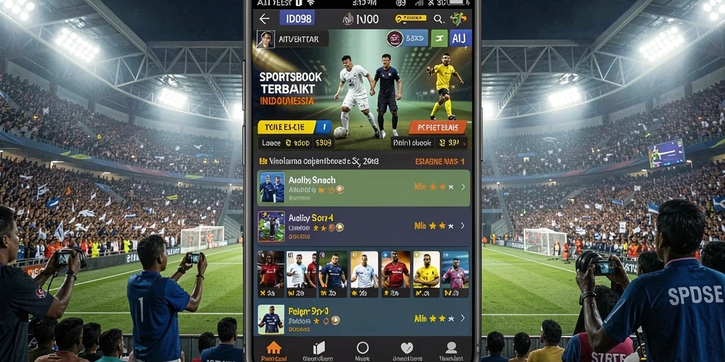 Tampilan screenshot ID098 menampilkan fitur taruhan olahraga.