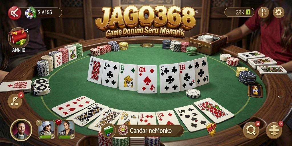 Screenshot JAGO368 menampilkan gameplay Domino yang mengasyikkan.