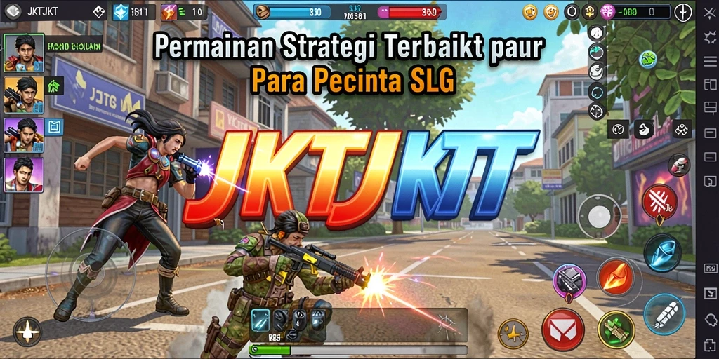 Tampilan gameplay JKTJKT yang seru dengan strategi mendalam.