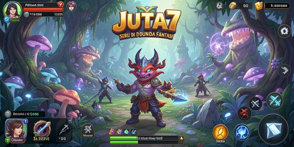 Tangkapan layar gameplay JUTA7 menampilkan dunia petualangan yang menakjubkan.