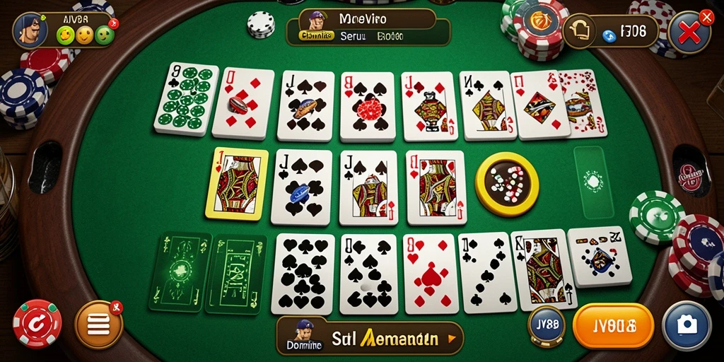 Screenshots JV88 menampilkan gameplay Domino yang penuh strategi.