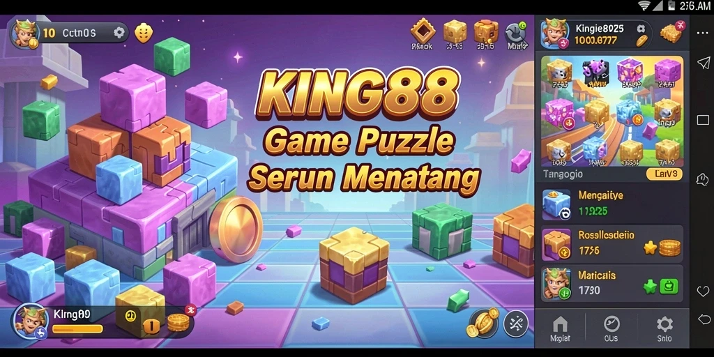 Screenshot KING88 memperlihatkan gameplay Puzzle yang seru dan menantang.