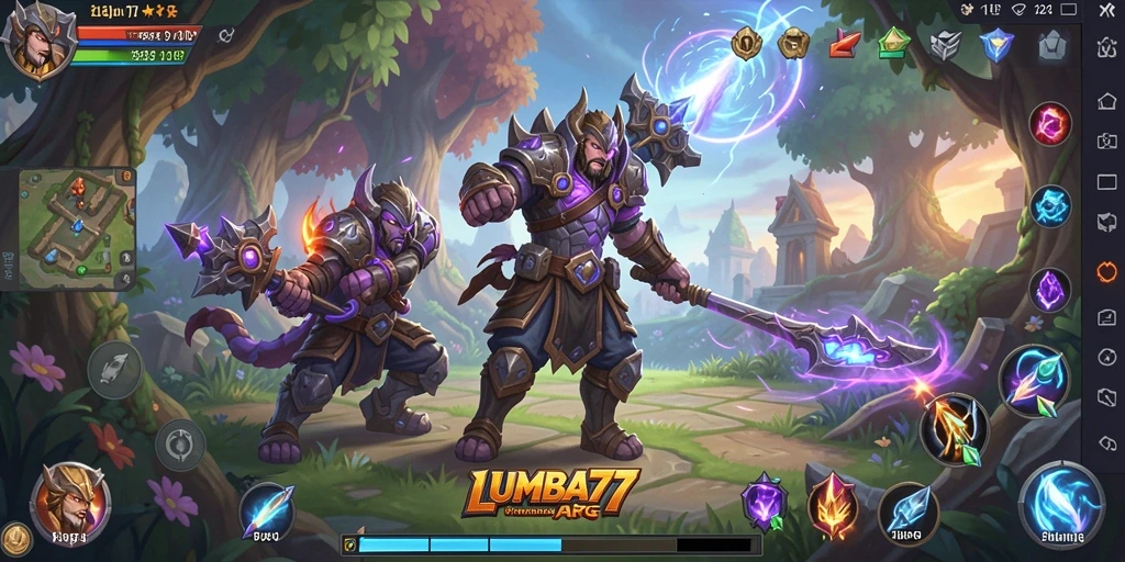Gameplay seru dengan pertarungan epik dalam LUMBA77.
