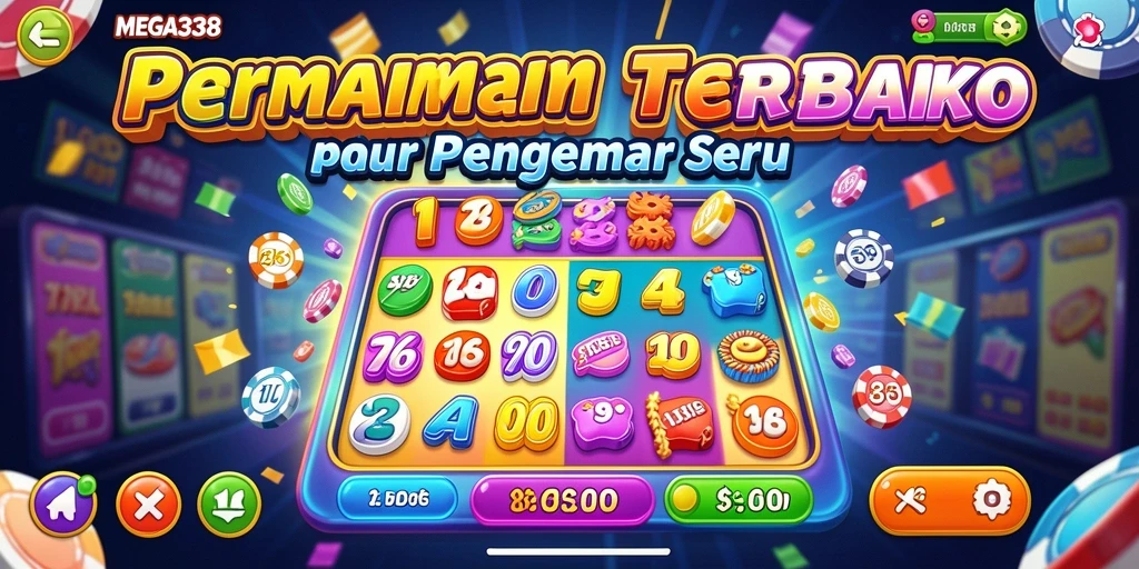 Screenshot MEGA338 menampilkan gameplay Bingo yang penuh warna dan menarik.