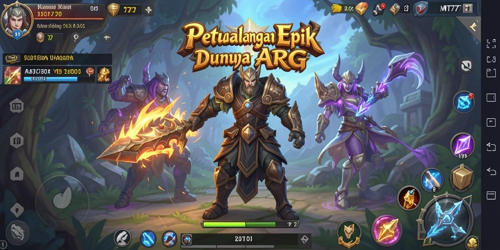 Gameplay epik dalam MT777 yang penuh aksi dan petualangan.