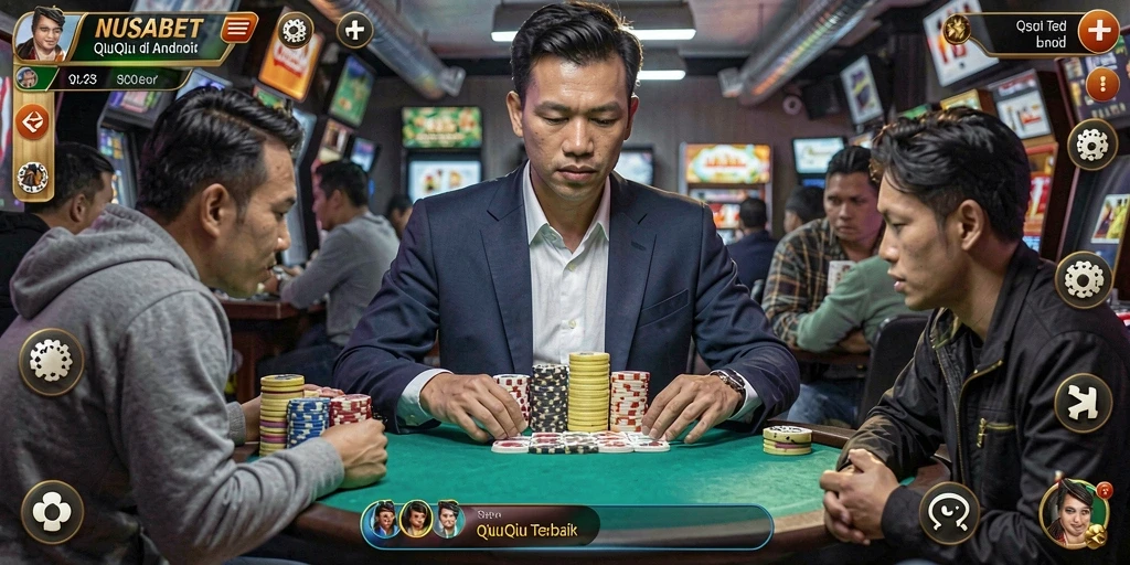 Tampilan gameplay QiuQiu yang menarik dan interaktif.