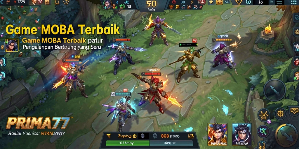 Tampilan pertandingan seru dalam PRIMA77 dengan karakter yang beragam.
