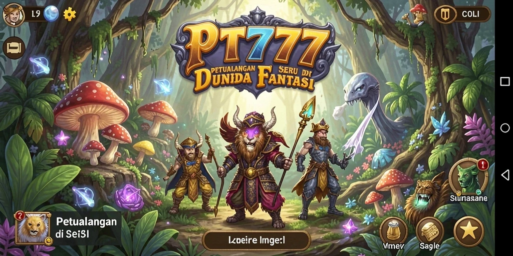 Screenshot utama PT777 menampilkan gameplay petualangan yang menarik.