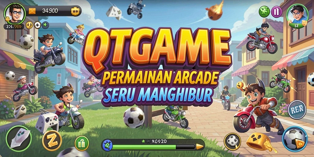 Screenshot gameplay QTGAME menampilkan aksi seru di dunia Arcade.