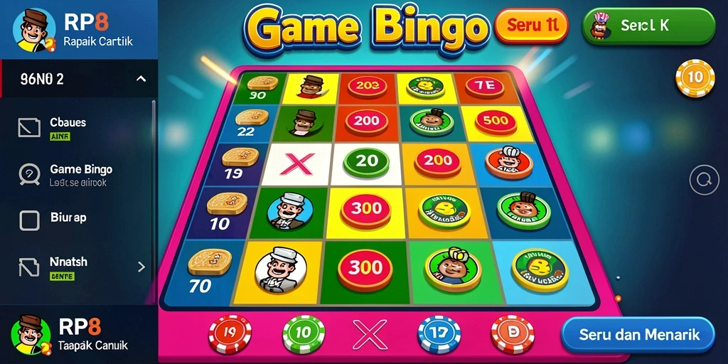 Tampilan seru gameplay Bingo di RP8 dengan interaksi pemain.