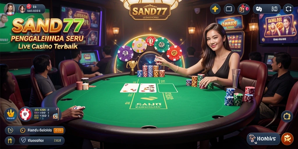 Gameplay menarik dengan dealer langsung di SAND77.