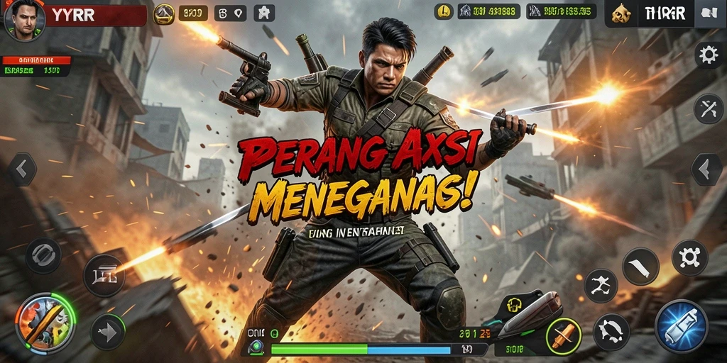 Tangkapan layar dari gameplay seru YYRR yang penuh aksi.